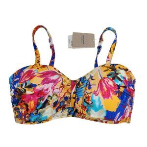 Amoena Womens Floral Underwire Bikini Top With Adjustable Straps - Size 18 US/CA